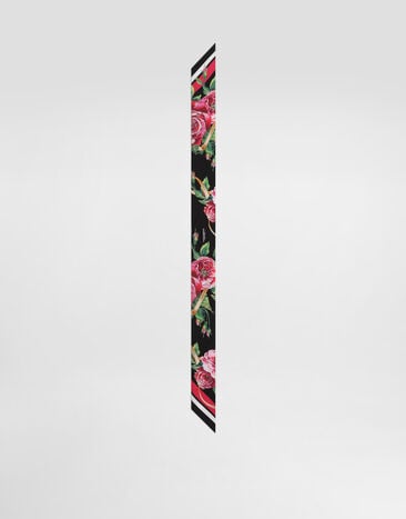 Dolce & Gabbana Rose-print twill headscarf (6x100) Print FS215AGDCUO