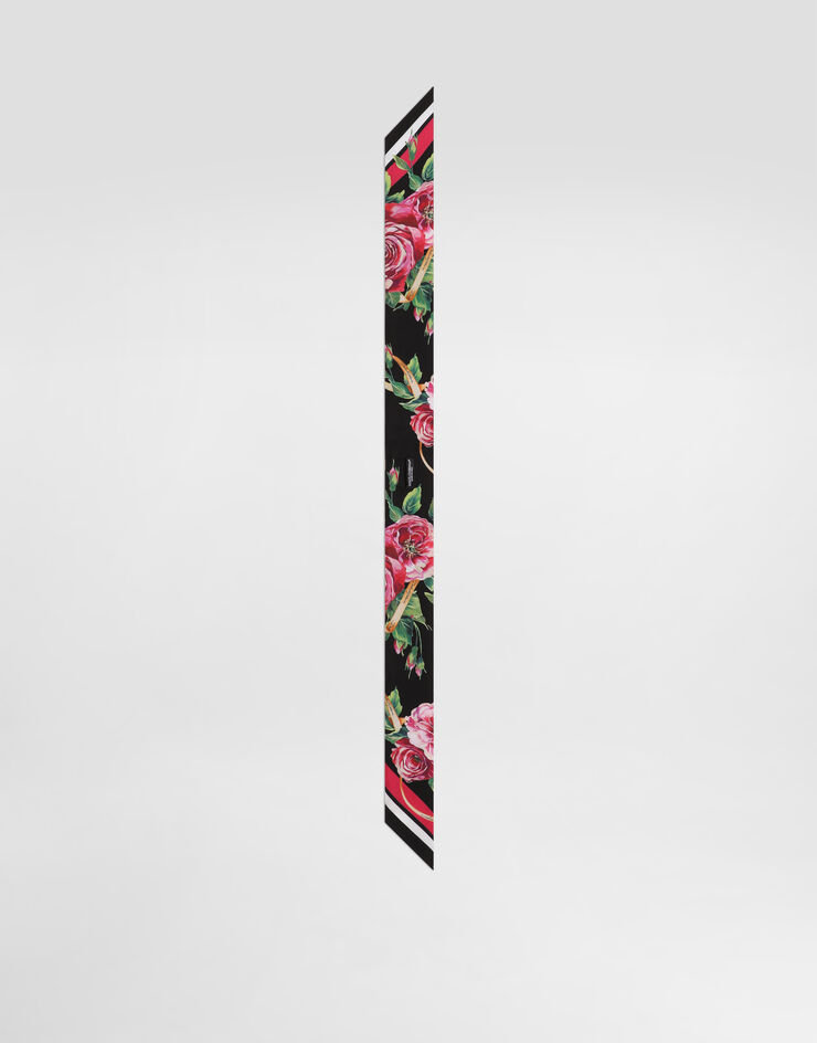 Dolce & Gabbana Rose-print twill headscarf (6x100) Print FS215AGDCUO