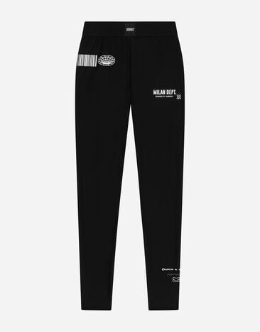 Dolce & Gabbana Jersey leggings with elasticated DGVIB3 band Black L8JPE1G7M7E