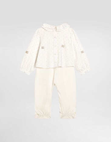 Dolce & Gabbana Polka dot interlock romper White L2JO4IG7PJB