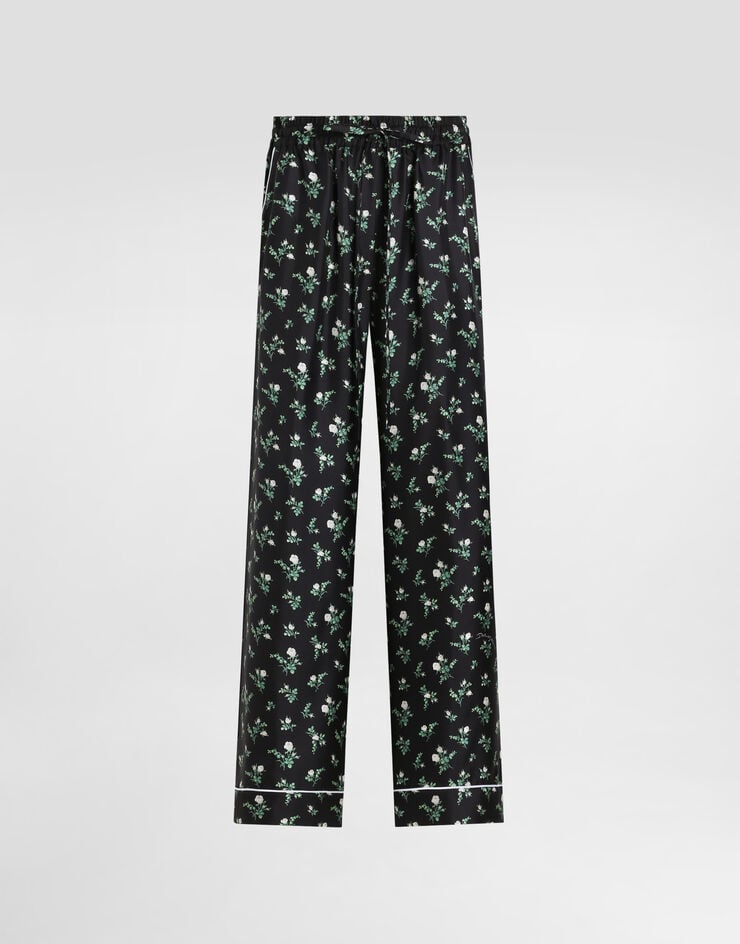 Dolce & Gabbana Roses and lilies of the valley-print twill vanity trousers Dolce & Gabbana Roses and lilies of the valley-print twill vanity trousers Multicolor FTDKTTIS13G