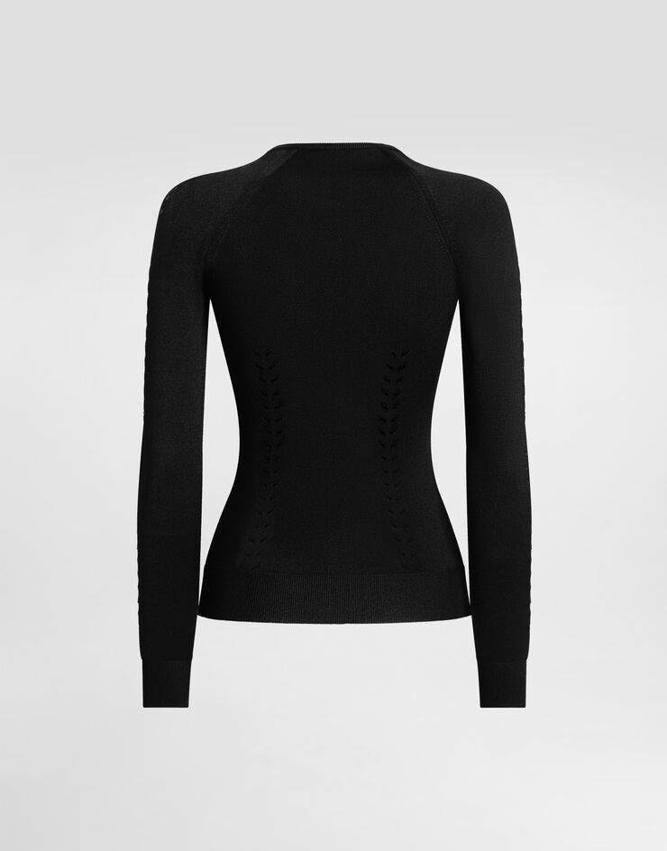 Dolce & Gabbana Cárdigan de viscosa Negro FXV87TJAIRM