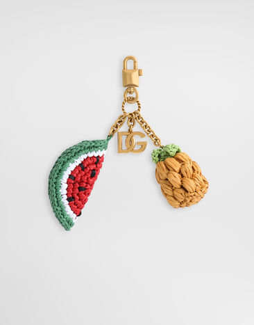 Dolce & Gabbana Raffia charms keyring Multicolor BI3511A0712