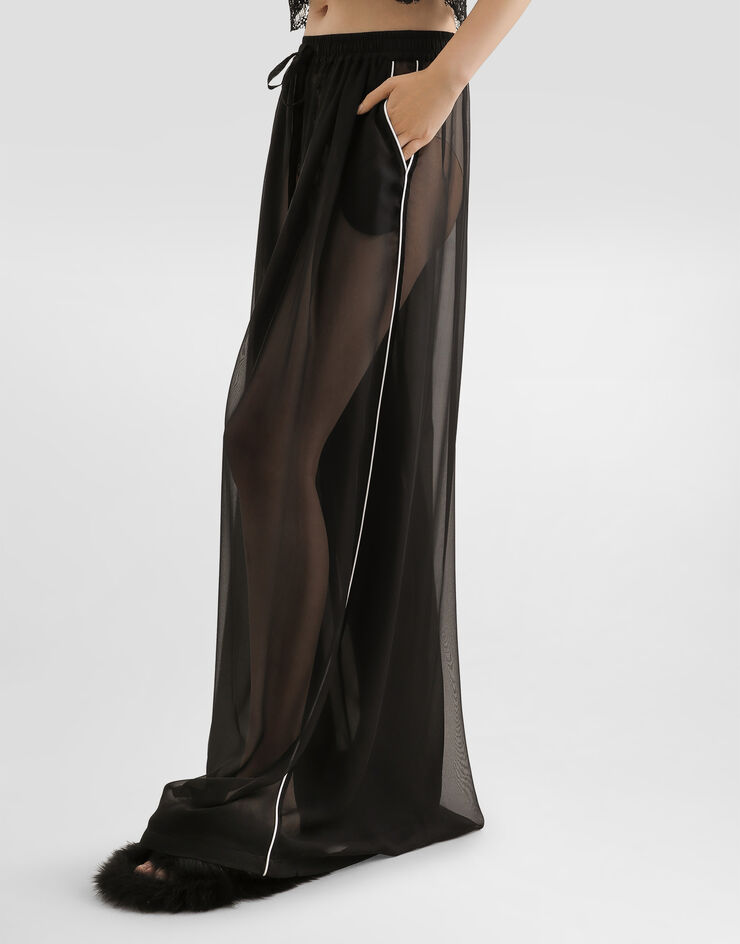 Dolce & Gabbana Chiffon trousers Black FTDK2TFU1AT