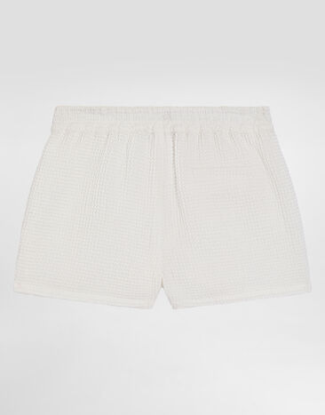Dolce & Gabbana Cotton waffle bermuda shorts White L13Q97FU628
