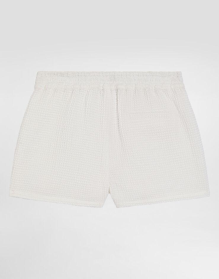 Dolce & Gabbana Cotton waffle bermuda shorts Dolce & Gabbana Cotton waffle bermuda shorts White L13Q97FU628