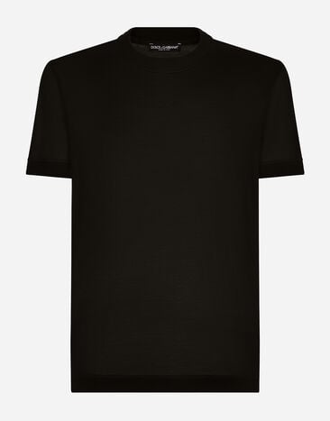 Dolce & Gabbana T-shirt manica corta in seta Stampa G8PB8THI7Z2