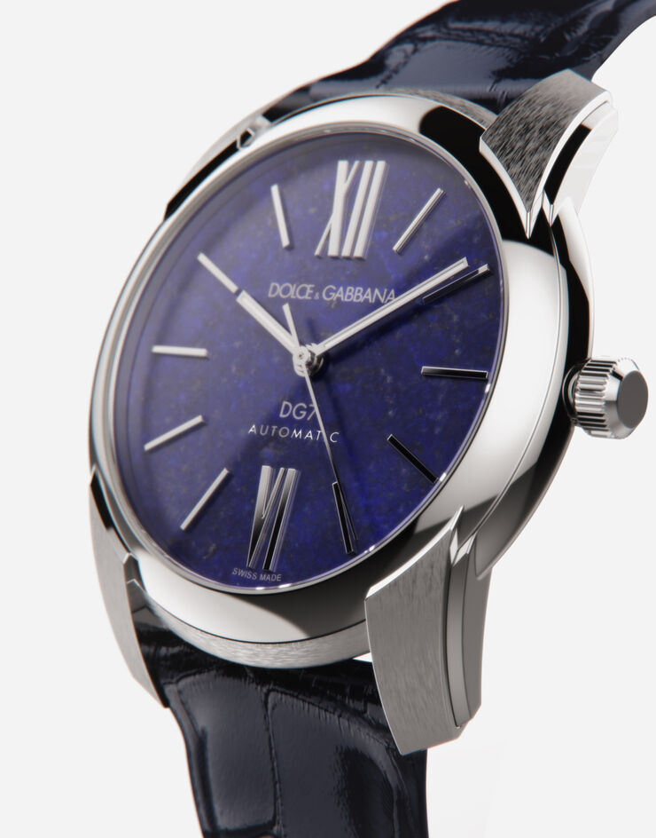 Dolce & Gabbana DG7 watch in steel with lapislazuli Blue WWFE1SWW063