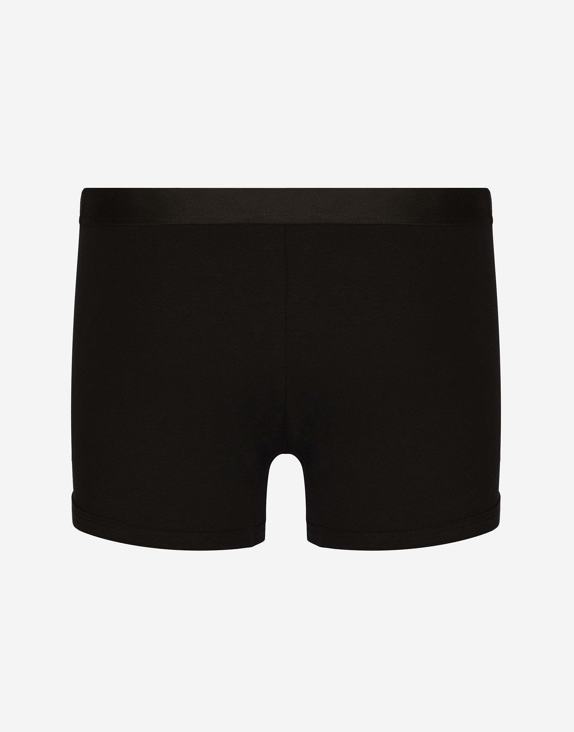 Two way stretch cotton jersey regular fit boxers in Black for Men Dolce Gabbana
