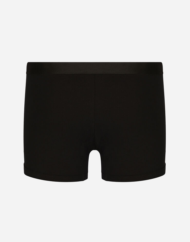 Dolce & Gabbana Boxer regular jersey cotone bielastico Nero M4F39JONR21
