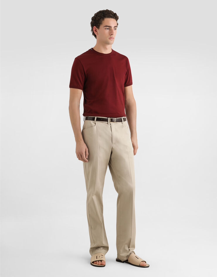 Dolce & Gabbana Cotton t-shirt Bordeaux G8JX7TFU7EQ