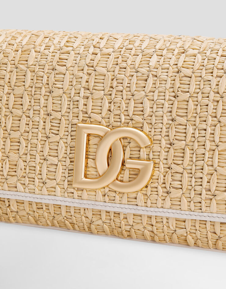 Dolce & Gabbana Schultertasche aus gehäkeltem Bast Mehrfarbig BB7837AC705