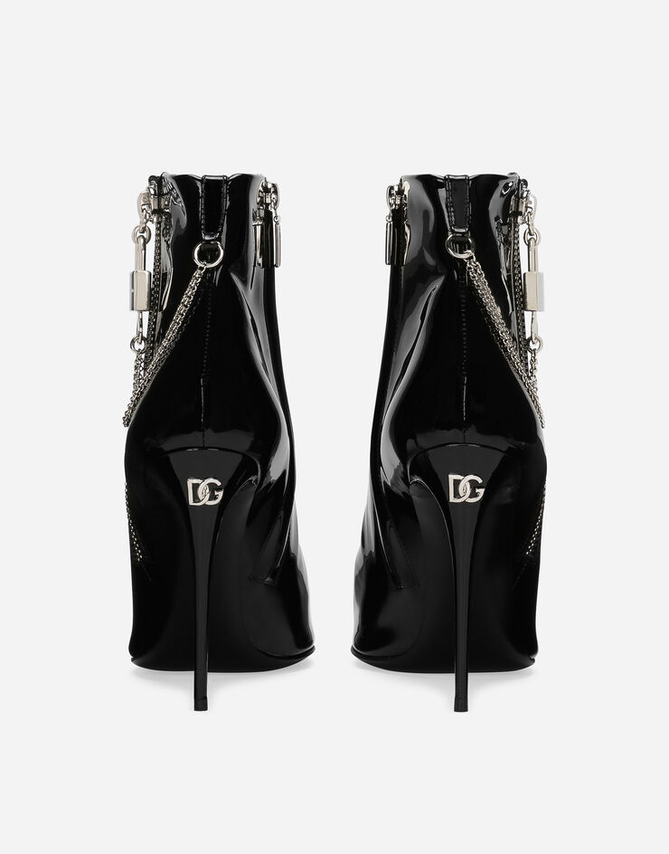 Dolce & Gabbana アンクルブーツ エナメル ブラック CT1022A1471