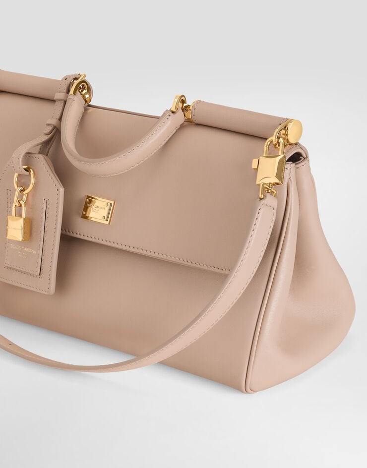 Dolce & Gabbana Medium My Sicily handbag in plongé calfskin Beige BB7782B7321