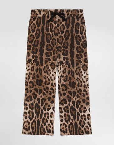 Dolce & Gabbana Leopard-print cotton fleece trousers Print L5JPH8HS7LD