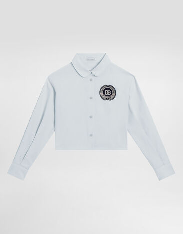 Dolce & Gabbana Oversized cotton shirt Grey L56S35FU609