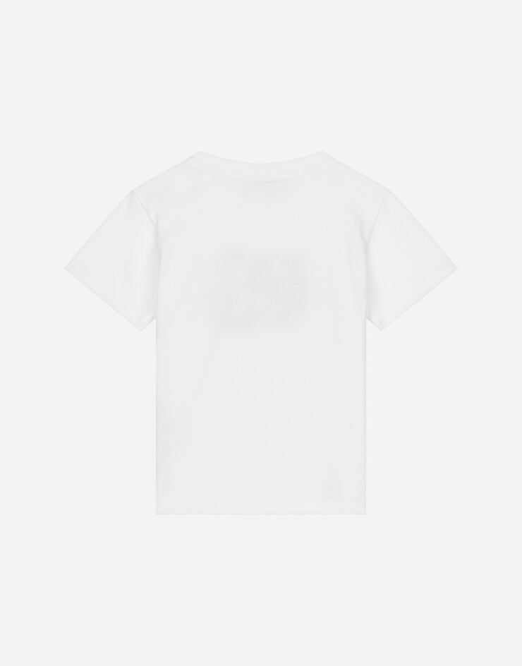 Dolce & Gabbana 플로럴 DG 프린트 저지 티셔츠 화이트 L2JTKTG7M8C