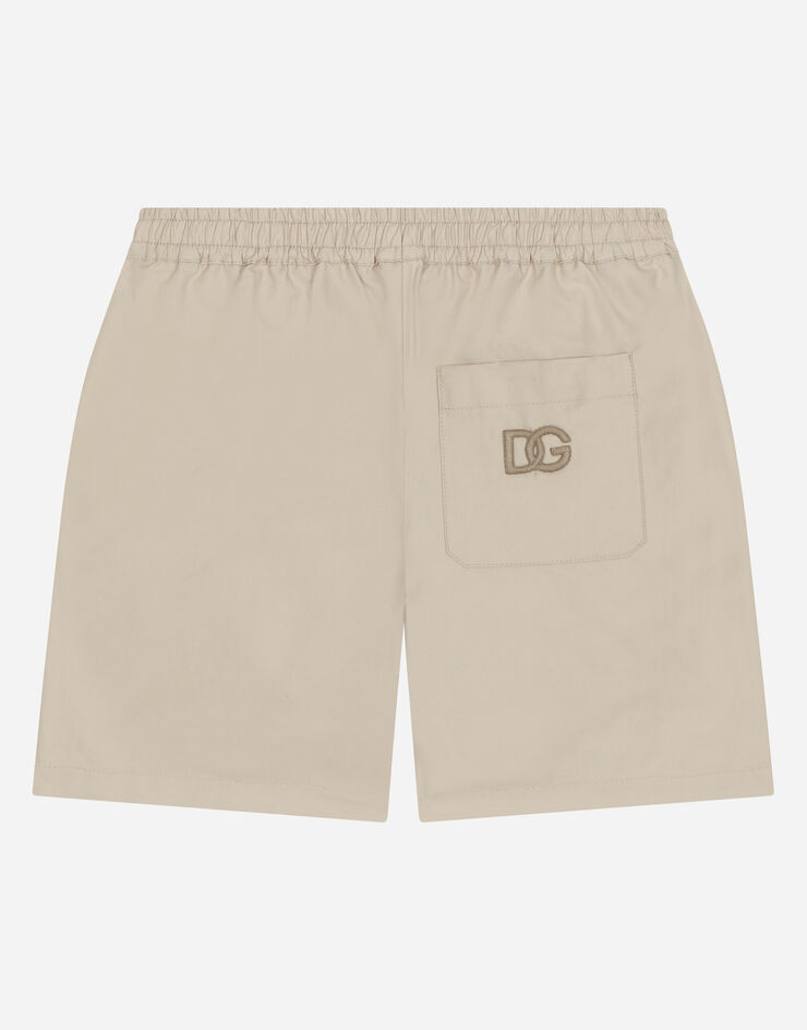 Dolce & Gabbana Drill shorts with DG logo patch Beige L43Q12G7I0P
