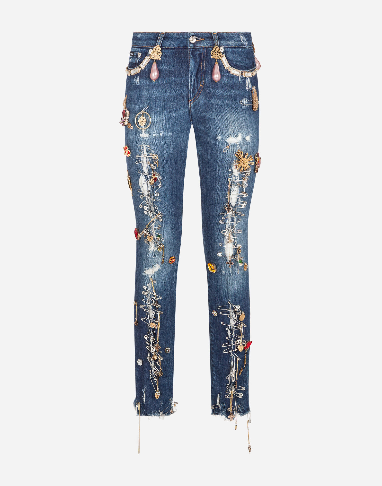 Pretty fit jeans with decoration