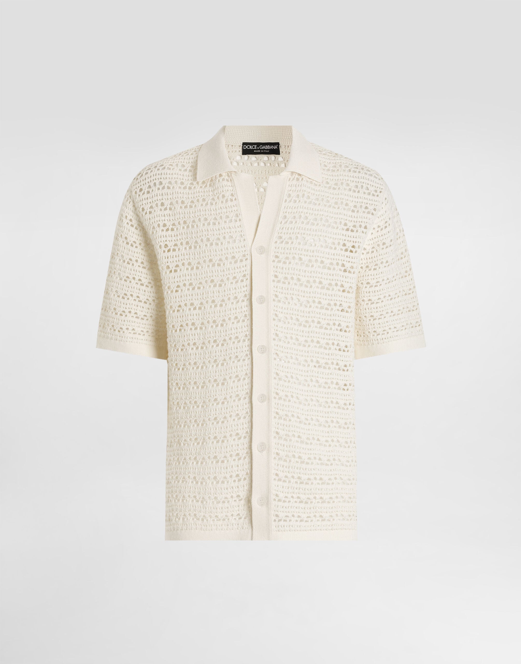 Whiteのメンズ Crochet shirt | Dolce&Gabbana®