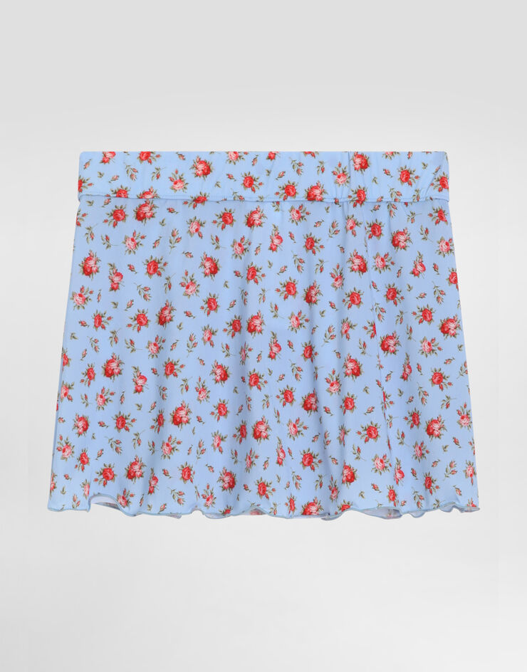 Dolce & Gabbana Small rose-print short skirt Multicolor L5J866ON0D8