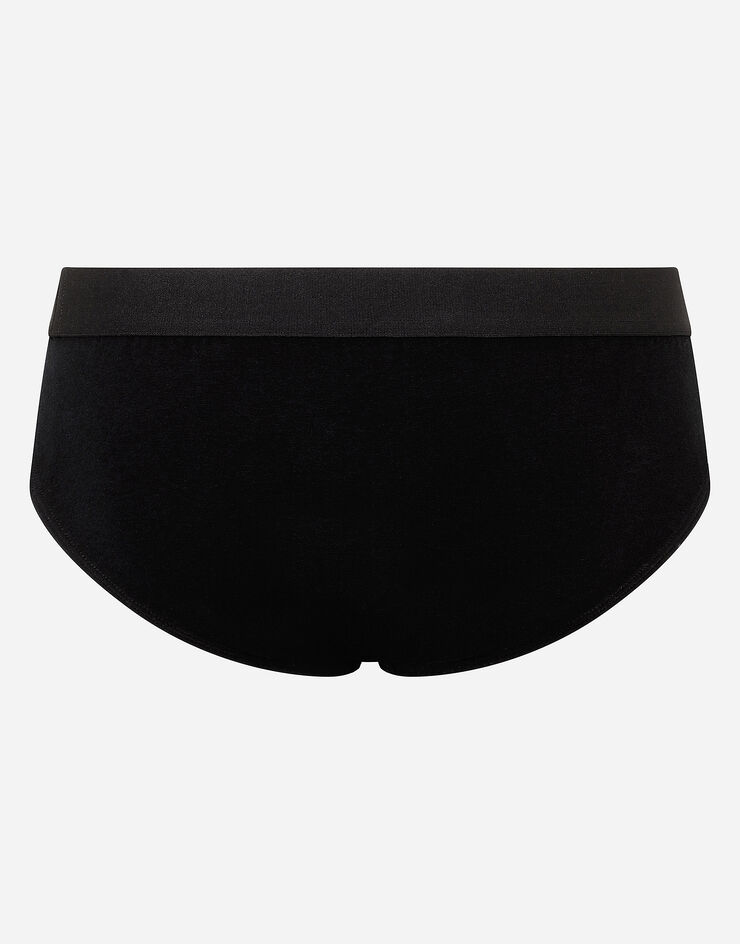 Dolce & Gabbana Stretch cotton mid briefs Black M3C01JFUECG