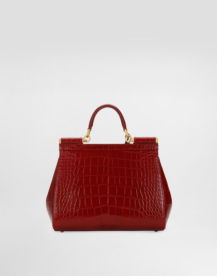 Dolce & Gabbana Large Sicily handbag in alligator leather Red BB6002B2EM0