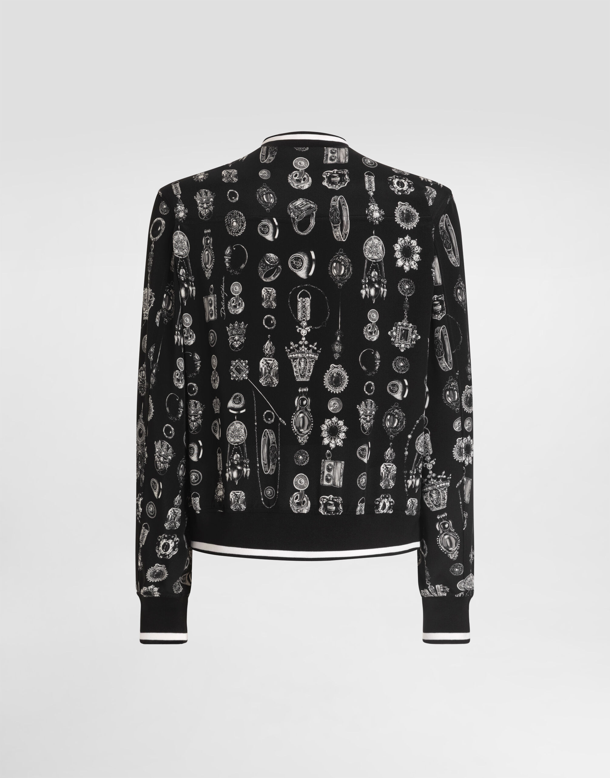 Jewel-print marocain crêpe jacket in Print for Men | Dolce&Gabbana® US