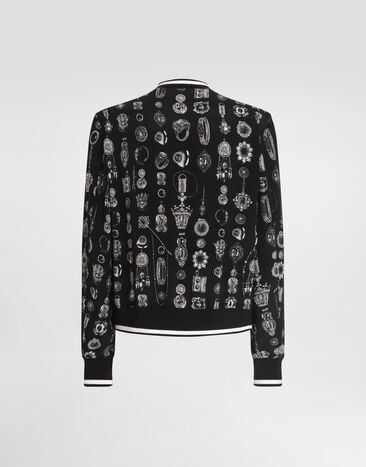 Dolce & Gabbana Jewel-print marocain crêpe jacket Print G9BLMTIS1ZW