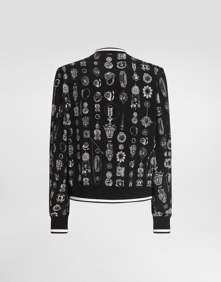 Dolce & Gabbana Jewel-print marocain crêpe jacket Print G9BLMTIS1ZW