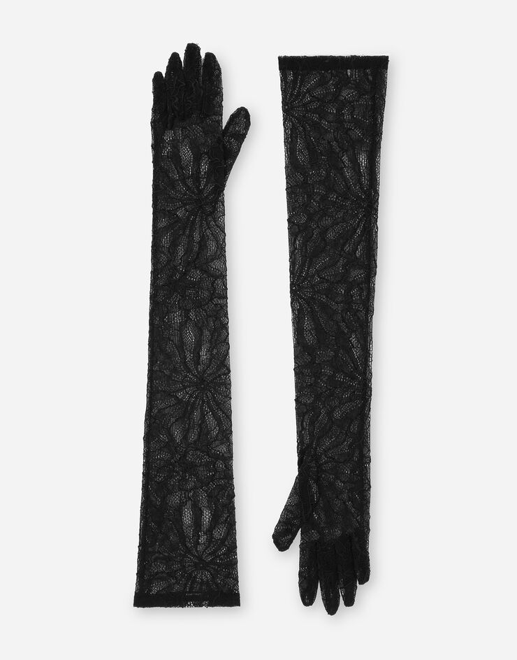 Dolce&Gabbana Long lace gloves Black FG108AFLUBY