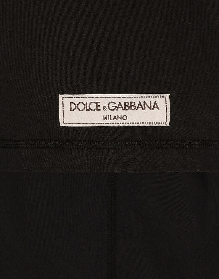Dolce & Gabbana T-Shirt aus Baumwolle mit Dolce&Gabbana-Logoprint Schwarz G8PN9TG7NWT
