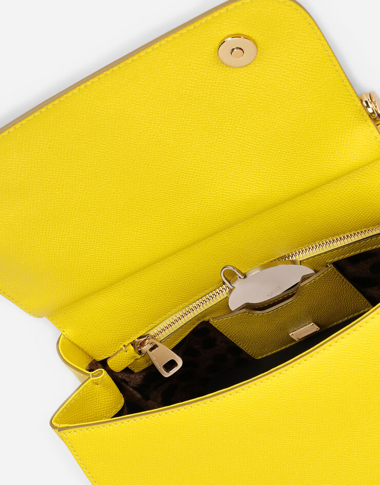 Dolce & Gabbana Mittelgrosse Sicily tasche aus dauphine-leder AMARILLO BB6002A1001