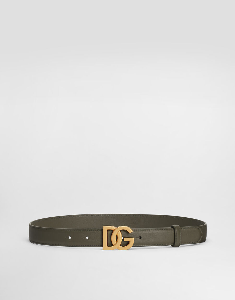 Calfskin belt with DG logo