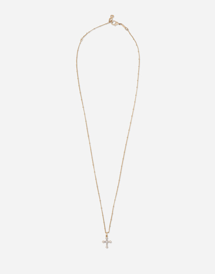Dolce & Gabbana Ожерелье с крестом золотой WNN7S1W1111
