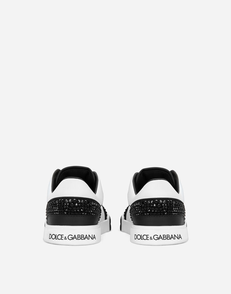 Dolce&Gabbana Niedriger Sneaker New Roma aus Kalbsleder Mehrfarbig D11230AP755