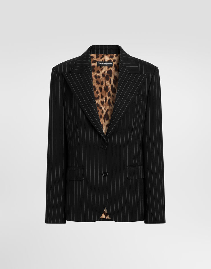 Dolce & Gabbana Linda single-breasted jacket in pinstripe wool Dolce & Gabbana Linda single-breasted jacket in pinstripe wool Multicolor F29WWTFRBC0