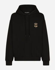 Dolce & Gabbana Cotton jersey hoodie with embroidery Print G9AYATII7B4