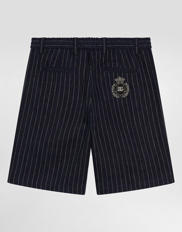 Dolce & Gabbana Striped fabric shorts Multicolor L43Q63FR4BD