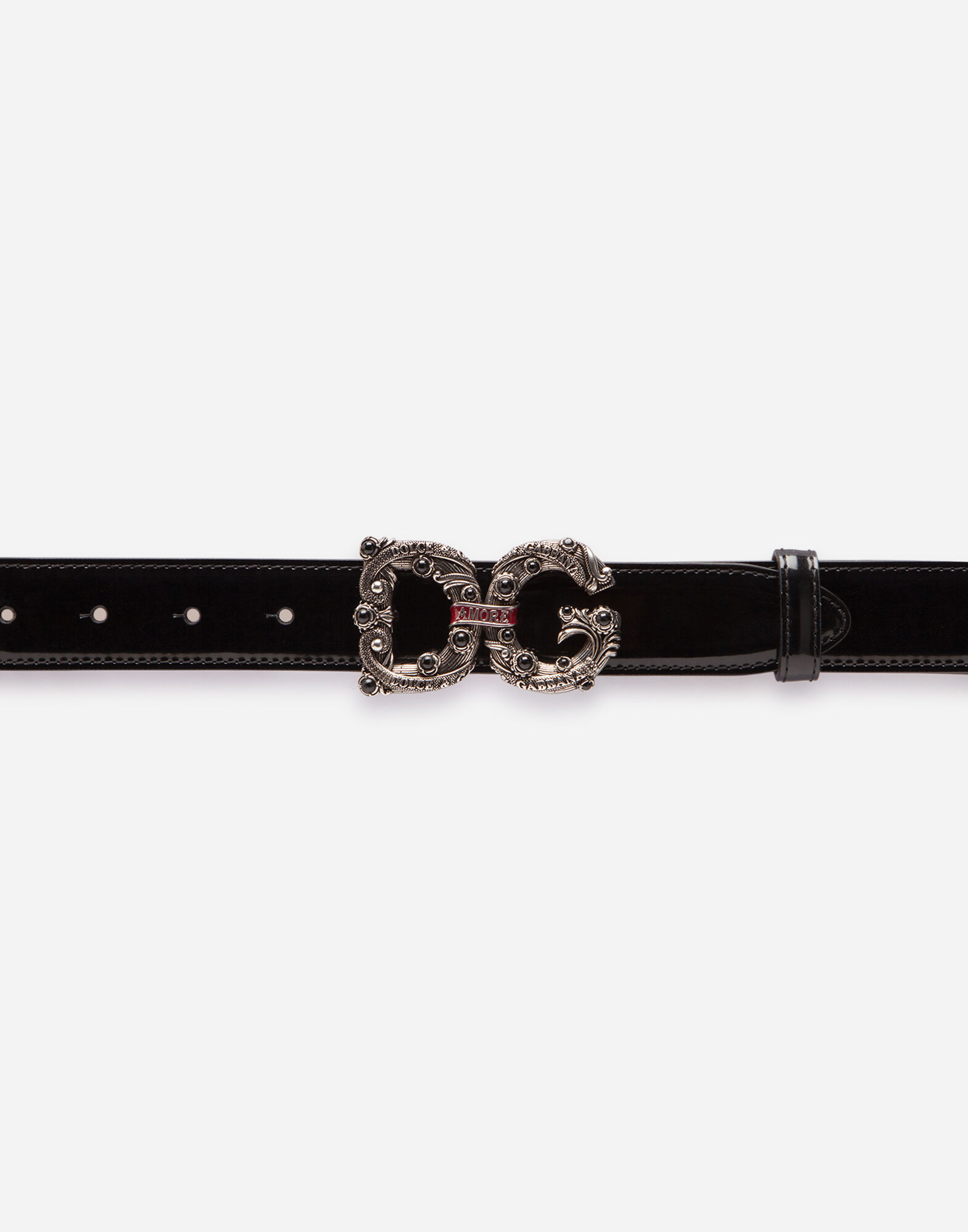 Dolce & Gabbana DGロゴ AMORE ベルト Leather belt with DG logo in Multicolor for Men