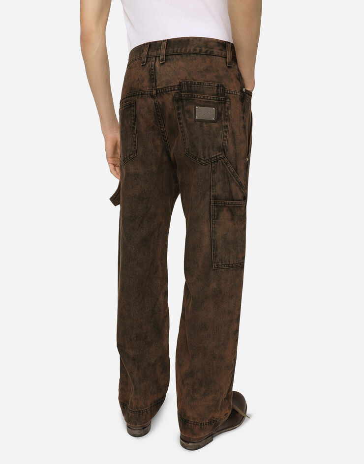 Dolce&Gabbana Overdyed denim worker jeans Multicolor GV7VHDG8JL0