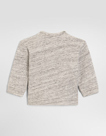 Dolce & Gabbana Cotton sweatshirt with logo Grey L1JWOGHU7Y4