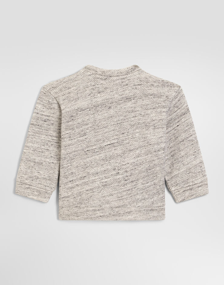 Dolce & Gabbana Cotton sweatshirt with logo Grey L1JWOGHU7Y4