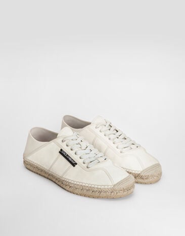 Dolce & Gabbana حذاء إسبادريل من جلد خروف سويد White A10914A0762