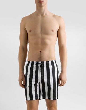 Dolce & Gabbana Boxer de bain mi-long à imprimé rayé Multicolore M4A13TISMJZ