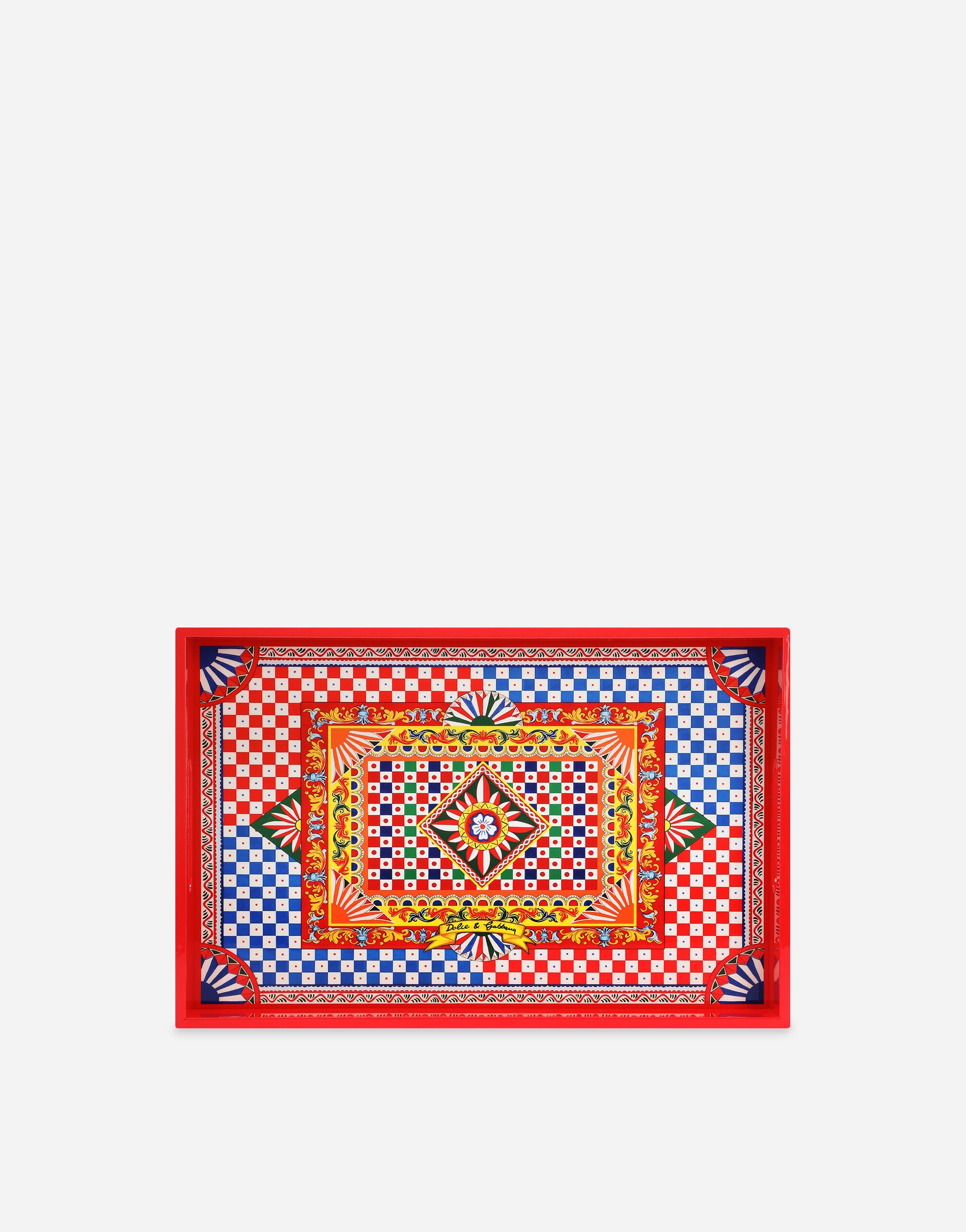 Wooden Tray in Multicolor | Dolce&Gabbana® US