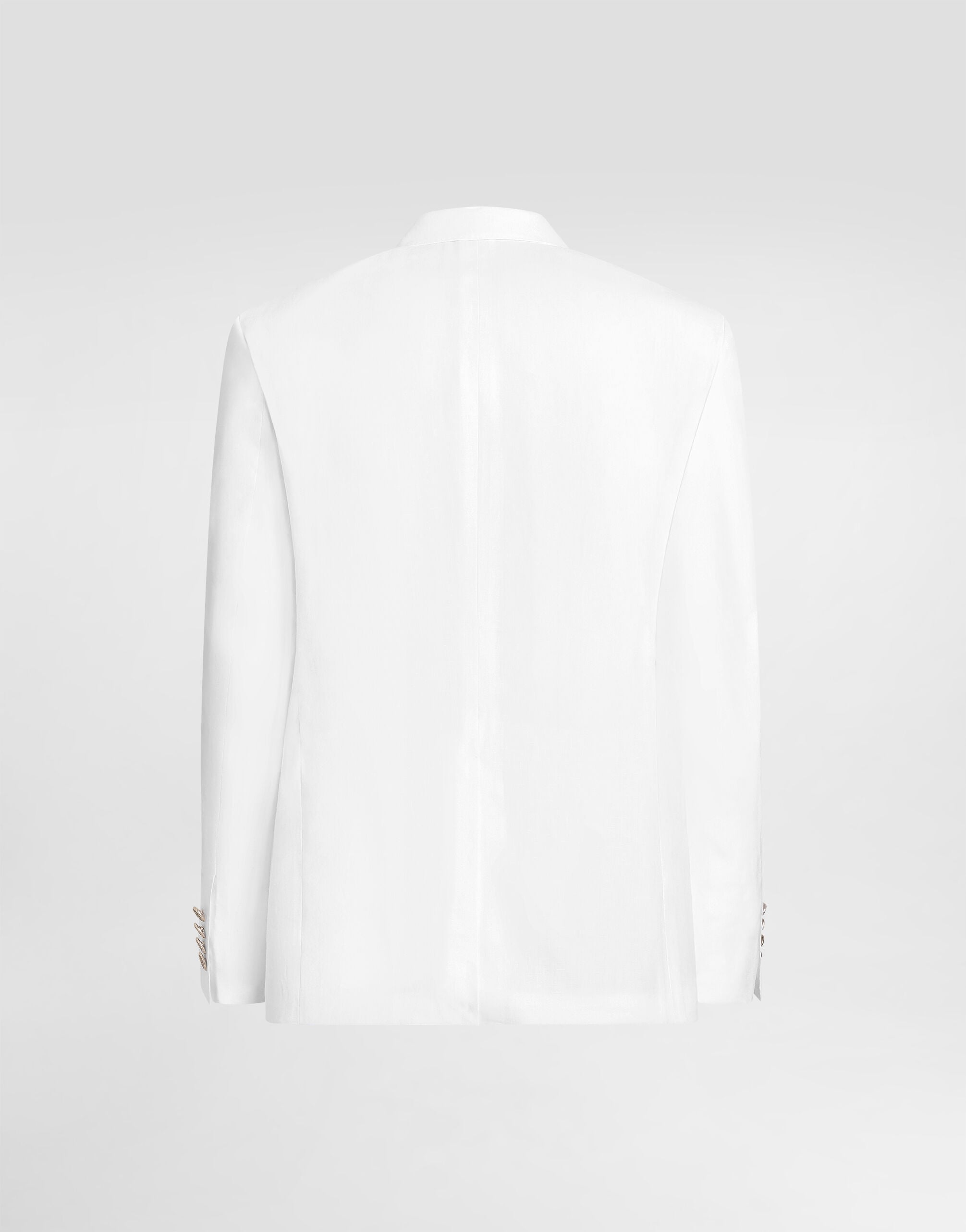 Sicilia light double-breasted linen jacket in White for Men