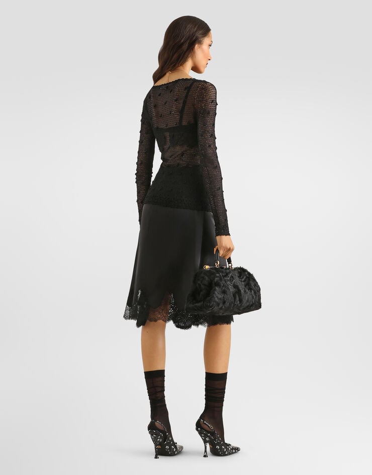Dolce & Gabbana Rock aus Satin Dolce & Gabbana Rock aus Satin Schwarz F4DI1TFU1AU