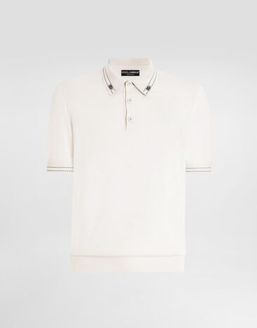 Dolce & Gabbana Silk polo shirt White GXZ02TJBSOI