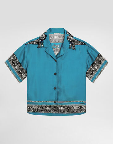 Dolce & Gabbana バンダナプリント ツイル シャツ プリ L43S86HI1W8